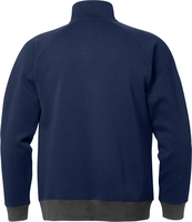 SWEATSHIRT KORT ZIP 1755 DF MARINBLÅ/GRÅ STL S