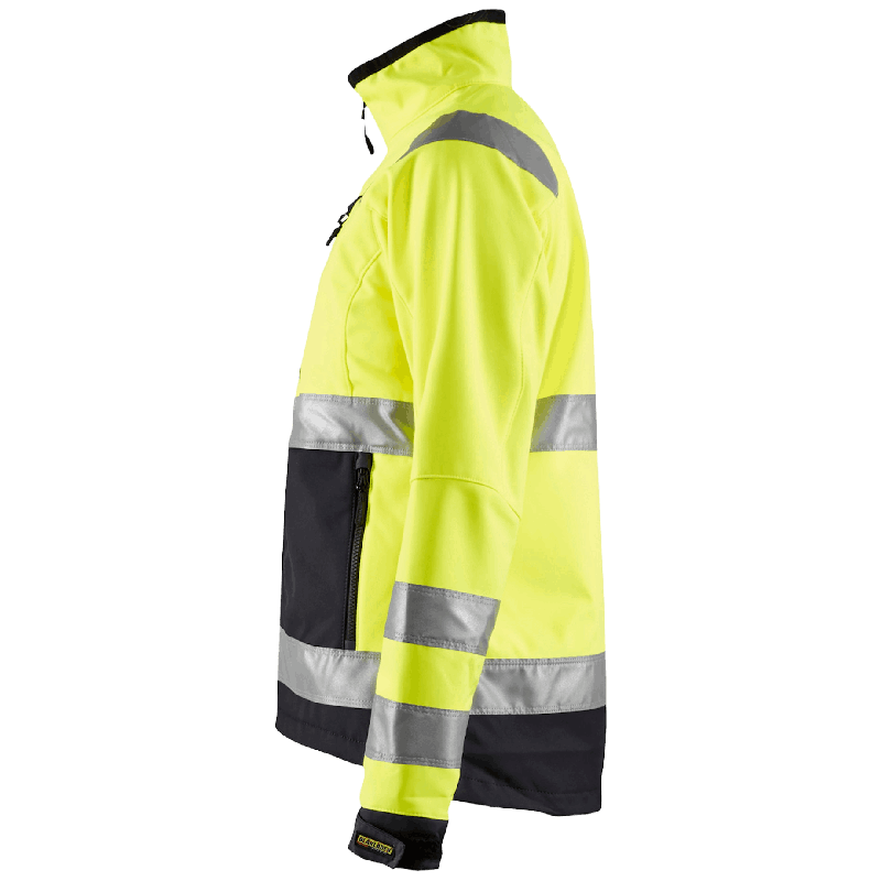 Varseljacka Softshell Dam Varselgul/Svart XL