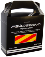 AVGRÄNS.SBAND GUL/RÖD 75MMX500