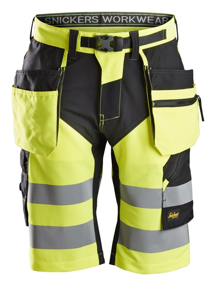 ARBETSSHORTS+ HF FW KL1 STL:56 VARSELGUL/SVART