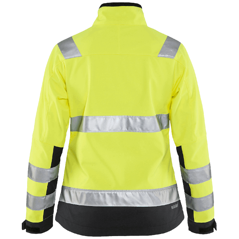 Varseljacka Softshell Dam Varselgul/Svart XL
