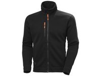 FLEECEJACKA STICKAD KENSINGTON SVART S