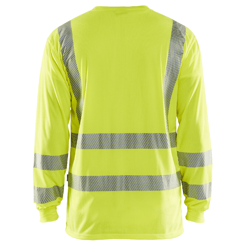 UV-skyddad långärmad varsel-T-shirt Varselgul M