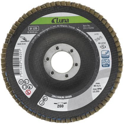 LAMELLRONDELL 125MM P60 LUNA